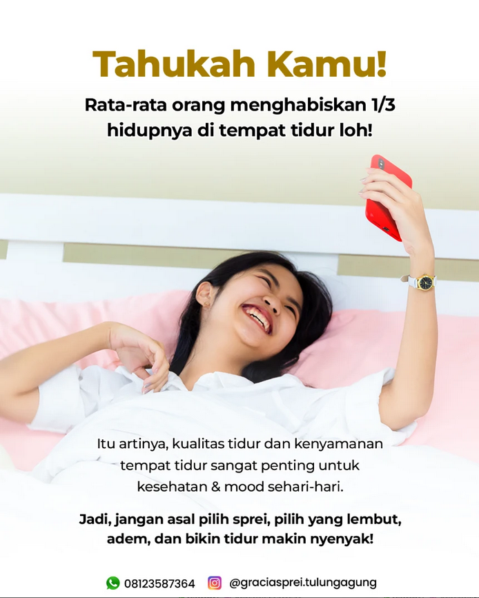 <p>1/3 hidup kita dihabiskan di tempat tidur kenap